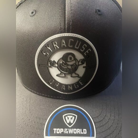 NWT On Top of the World Syracuse Orangeman Flex Fit Baseball Cap Hat Rubber Logo - Picture 4 of 7